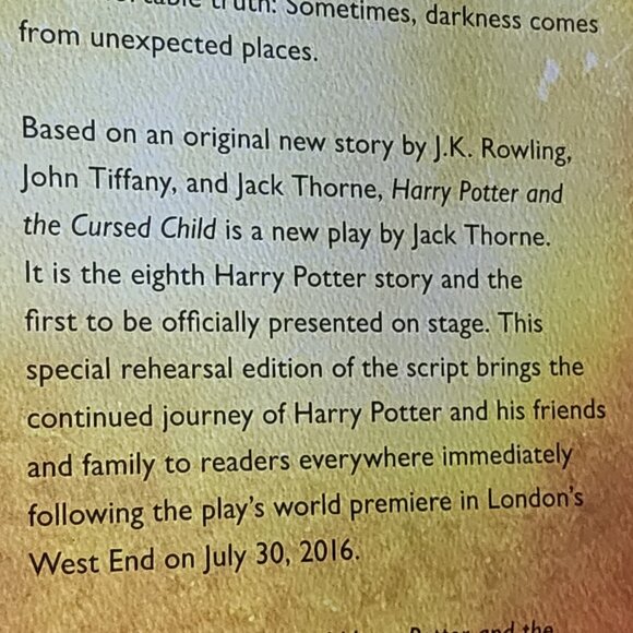Harry Potter and the Cursed Child Parts 1 and 2 Special Rehearsal Edition Script - Picture 11 of 16